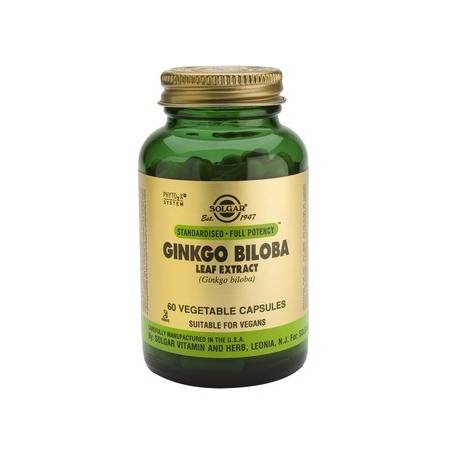 SFP Ginkgo Biloba Leaf  - Extract standardizat potent de Ginkgo Biloba - 60 veg caps - SOLGAR