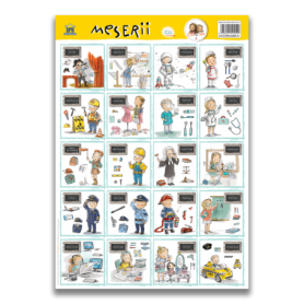 Plansa: Meserii cu Ema si Eric - carte - DPH