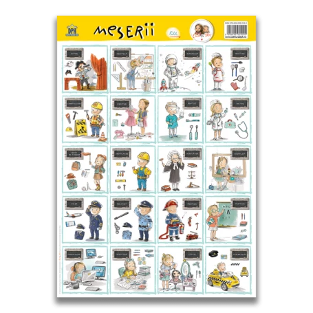 Plansa: Meserii cu Ema si Eric - carte - DPH