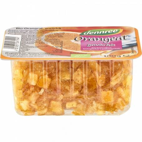 Coaja de portocala confiata, 100g - Dennree