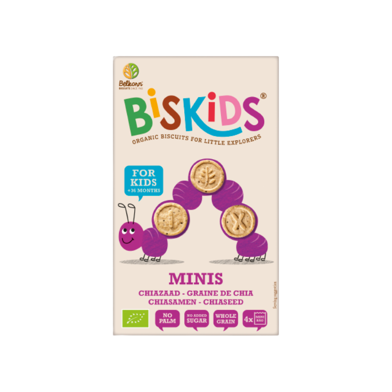 Biscuiti Biskids Mini fara zahar, eco-bio, 120g Belkorn