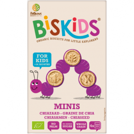 Biscuiti Biskids Mini fara zahar, eco-bio, 120g Belkorn