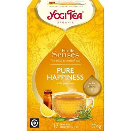 Ceai cu ulei esential, fericire pura, for the senses, eco-bio, 17plicuri - Yogi Tea