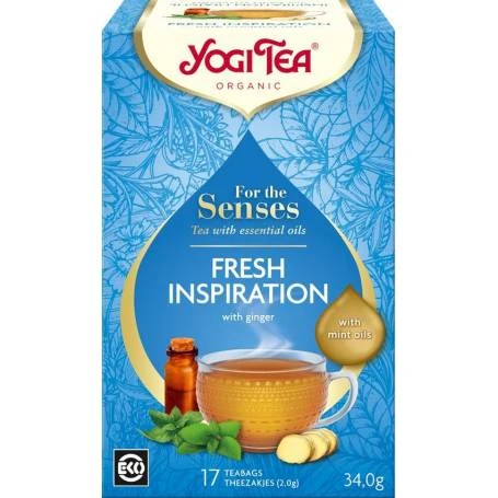 Ceai cu ulei esential, prospetime pura, for the senses, eco-bio, 17pl - Yogi Tea