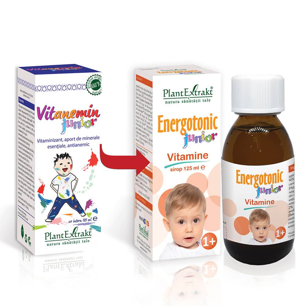 Energotonic Junior Vitamine - Vitanemin Sirop, 125ml Plantextrakt