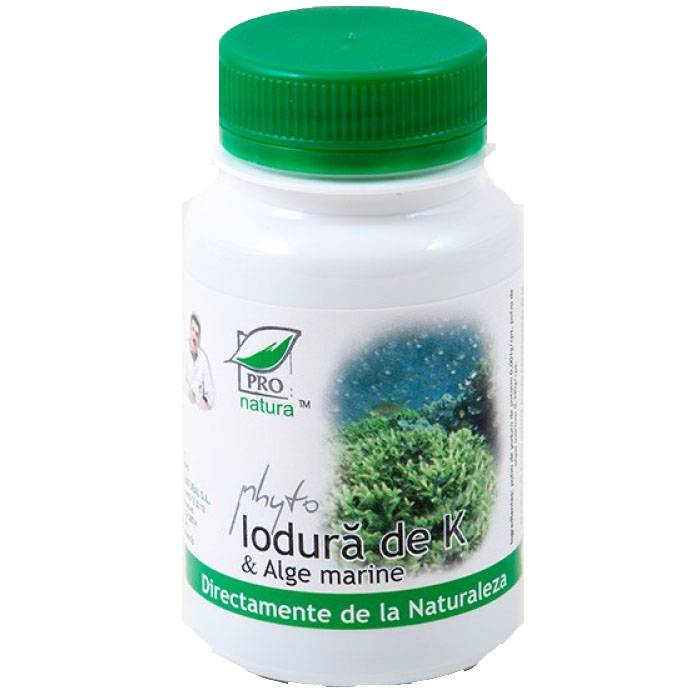 Phyto iodura de k si alge marine, 60 capsule, medica - pro natura