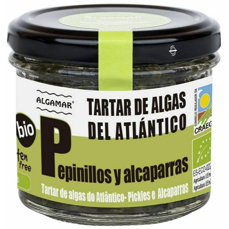 Tartar de alge marine cu castraveti murati si capere, bio 100g -