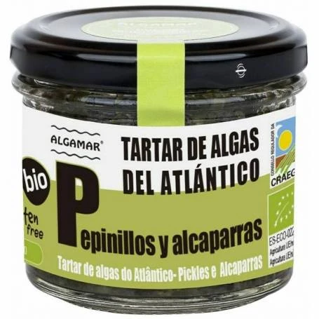 Tartar de alge marine cu castraveti murati si capere, bio 100g - Algamar