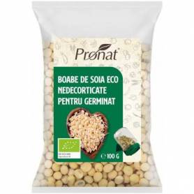 Boabe de soia nedecorticate pentru germinat Eco-Bio 100g - Pronat
