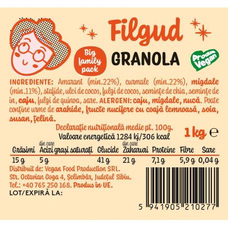 Granola fara gluten, 1kg varianta vrac, Filgud