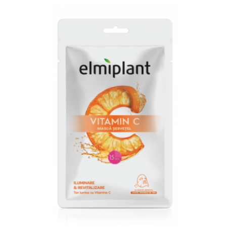 Vitamin C Masca Servetel Iluminare Revitalizare 20ml - Elmiplant