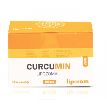 Curcumin lipozomal 200mg, 30plicuri - Liporom