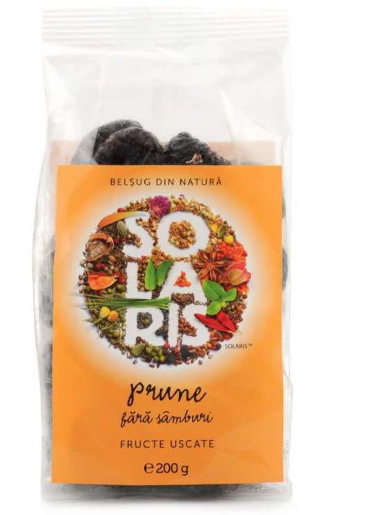 Fructe uscate - prune fara samburi, 200g - Solaris