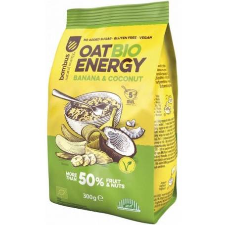 TERCI DE OVAZ ENERGY CU BANANE SI NUCA DE COCOS, eco-bio, 300g, BOMBUS