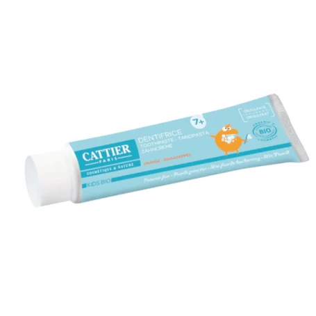 Pasta de dinti cu fluor si portocala, pentru copii 7 ani, 50ml - Cattier