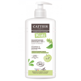 Smapon si gel de dus cu aroma de mar verde pentru copii, 500ml - Cattier