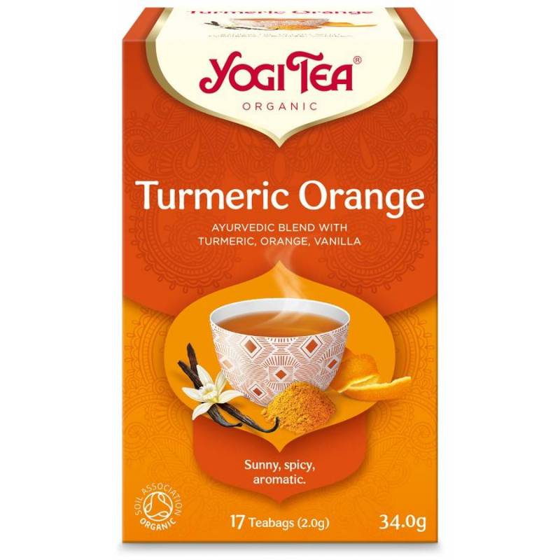 CEAI DIN CURCUMA, PORTOCALE SI VANILIE, 17 pliculete, eco-bio, YOGI