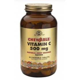 Vitamina C masticabil cu aroma de portocala, 500mg, 90tbl - Solgar