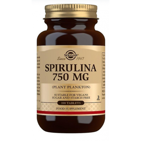 Spirulina 750mg, 100tbl - Solgar