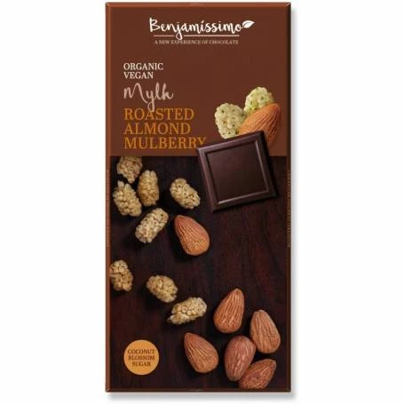 Ciocolata cu migdale si dude, eco-bio, 70g - Benjamissimo
