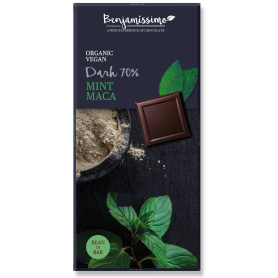 Ciocolata cu menta si maca, eco-bio, 70g - Benjamissimo