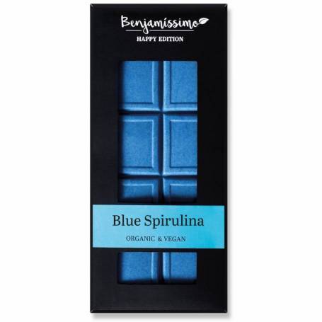 Ciocolata cu spirulina albastra, eco-bio, 60g - Benjamissimo
