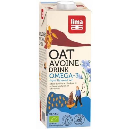 Bautura vegetala de ovaz cu Omega 3, eco-bio, 1L - Lima