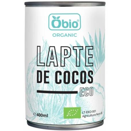 Lapte de cocos, eco-bio, 400ml - Obio