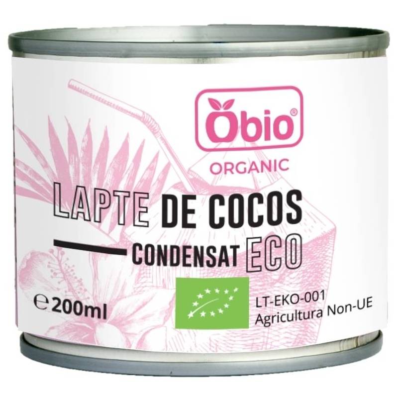 Lapte de cocos condensat, eco-bio, 200ml - Obio
