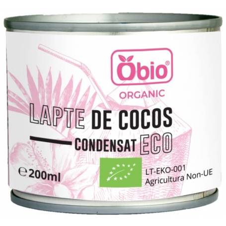 Lapte de cocos condensat, eco-bio, 200ml - Obio