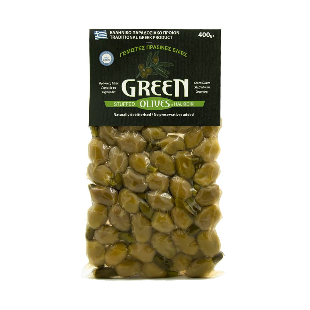 Masline verzi cornichon, 400g - kapa olive farm