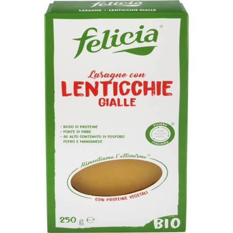 Lasagne bio din linte galbena, 250g - Felicia