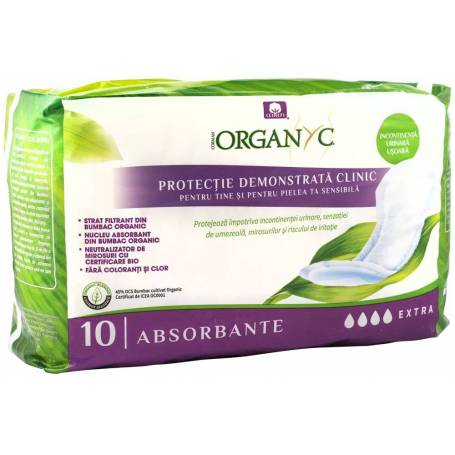 Absorbante extra pentru incontinenta, din bumbac organic, 10 buc, Corman Organyc