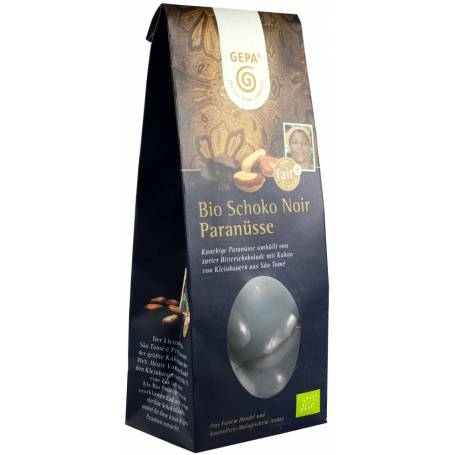 Nuci braziliene glazurate cu ciocolata neagra, eco-bio, 100 g, Fairtrade - GEPA