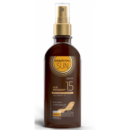 Ulei bronzant SPF 15, 150ml - Gerovital Sun