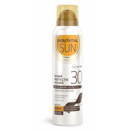 Spuma protectie solara SPF 30, 150ml - Gerovital Sun