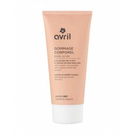 Exfoliant corp cu pudra de orez si liliac, 200ml - Avril
