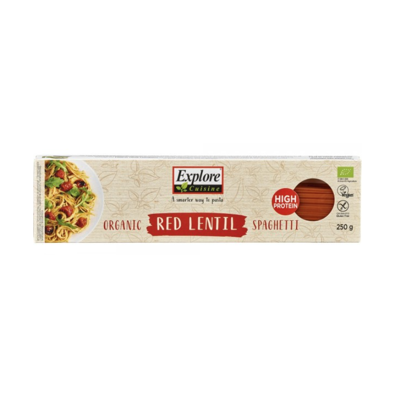 Spaghetti din linte rosie, fara gluten, eco-bio, 250g - Explore