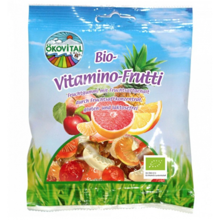 Jeleuri cu fructe si vitamine, fara gluten, eco-bio, 100g - Okovital