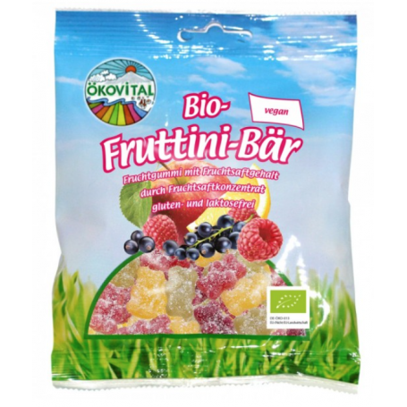 Jeleuri cu fructe ursuleti, fara gluten, eco-bio, 100g - Okovital