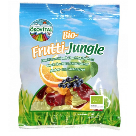 Jeleuri animalute din fructe, fara gluten, eco-bio, 100g - Okovital