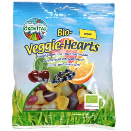Jeleuri bio inimioare cu fructe, eco-bio, 100g - Okovital