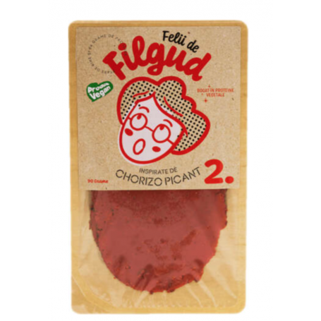 Felii de Chorizo picant, vegan, 90g - Filgud