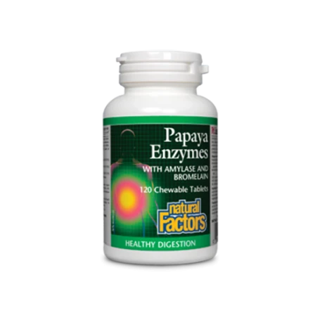 Papaya Enzymes, Papaina, Amilaza, Bromelaina, 60 tb masticabile - Organika