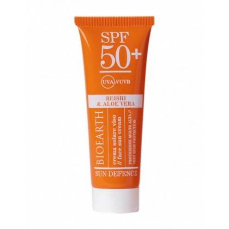 Crema protectie solara ten, SPF50, cu ganoderma si aloe, 50ml, Sun Defence, Bioearth