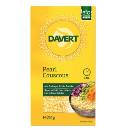 Cous cous perlat, eco-bio, 200g - Davert