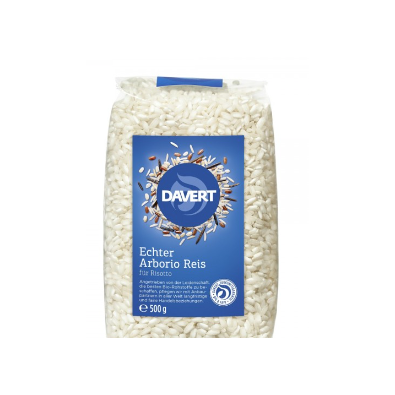 Orez alb Arborio pentru risotto, eco-bio, 500g - Davert