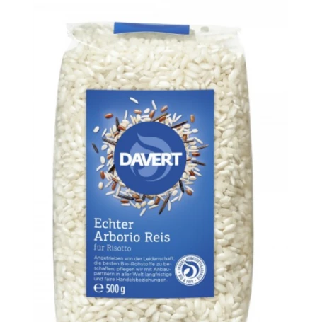 Orez alb Arborio pentru risotto, eco-bio, 500g - Davert