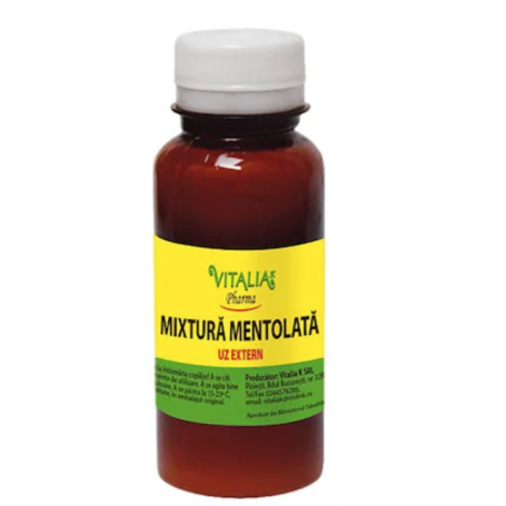 Mixtura mentolata cu ulei de menta si rozmarin, 100ml - Vitalia