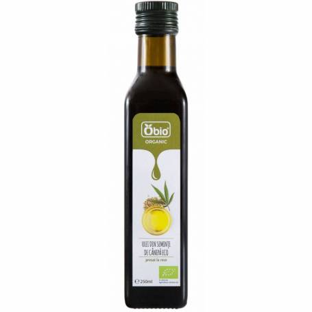 Ulei de canepa, presat la rece, eco-bio 250ml Obio